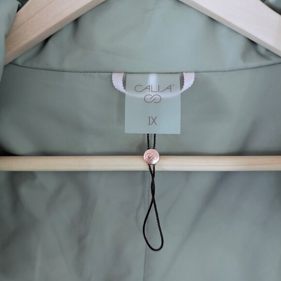 NWOT Calia Sage Green Quilted Liner Jacket Transitional Lightweight Women's 1X - Picture 4 of 12